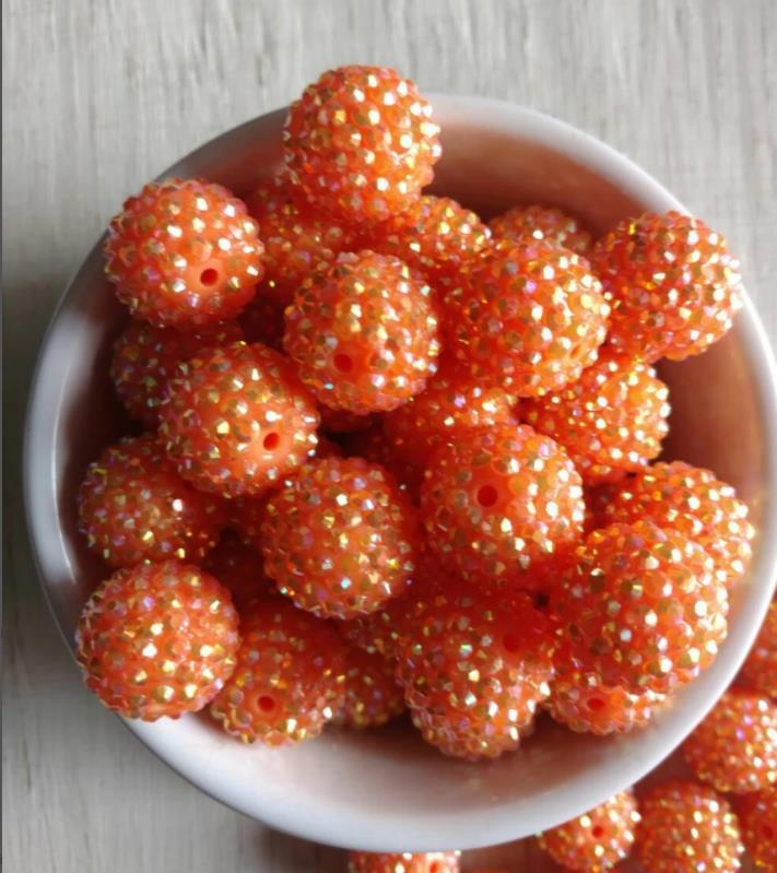 Wholesale 10pcs Random Resin Drill Balls Bubblegum Beads